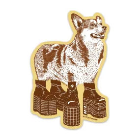 Platform Corgi Vinyl Sticker