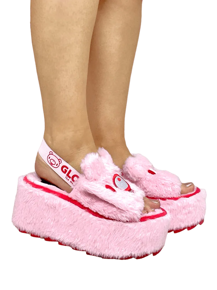 Qozii Gloomy Bear [Pink] | PLATFORM SLIDES