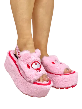 Qozii Gloomy Bear [Pink] | PLATFORM SLIDES