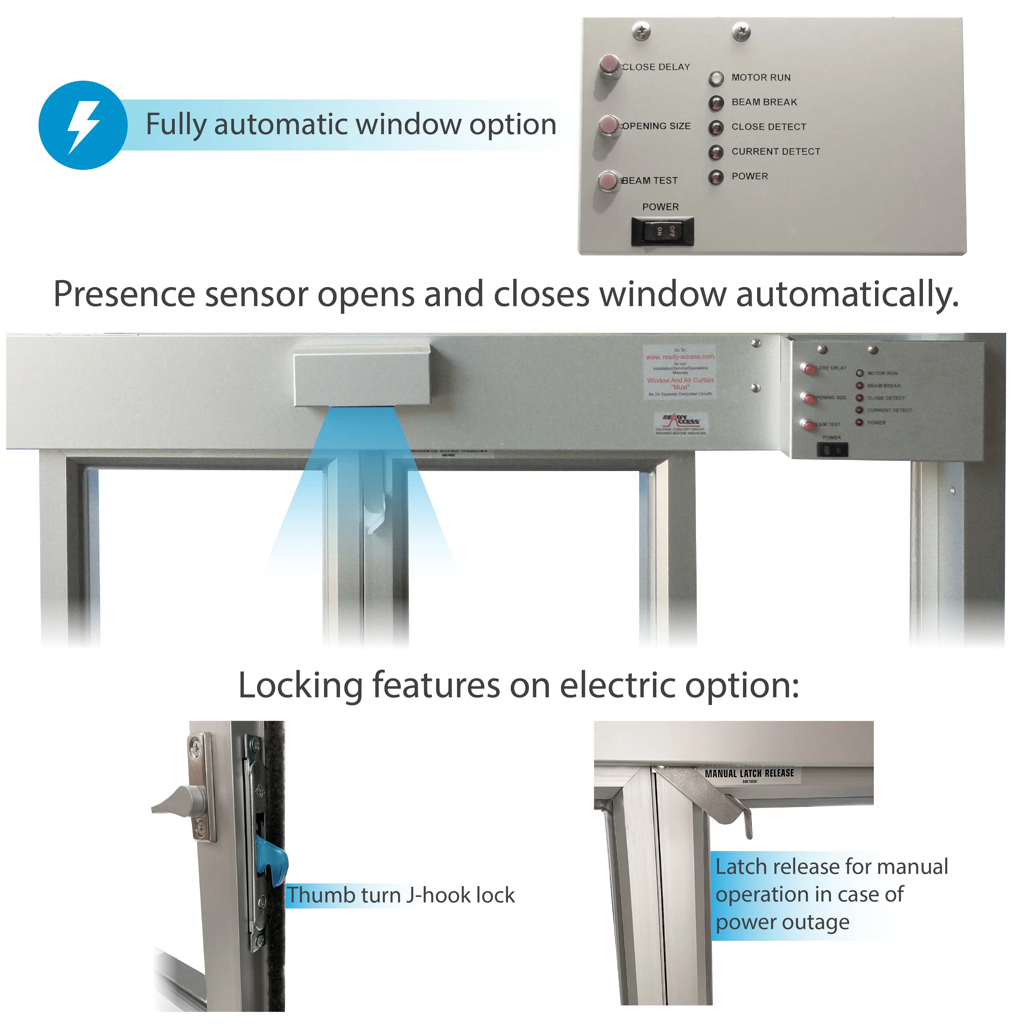 Ready Access 131 Bi-parting self closing Drive-Thru Slider Window | Multiple Color Options