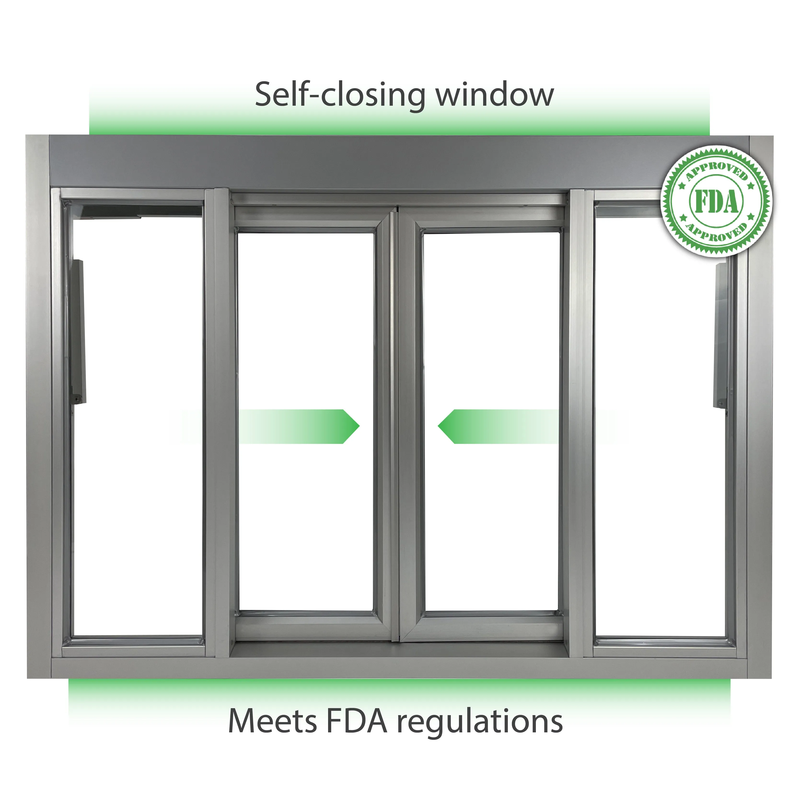Ready Access 131 Bi-parting self closing Drive-Thru Slider Window | Multiple Color Options