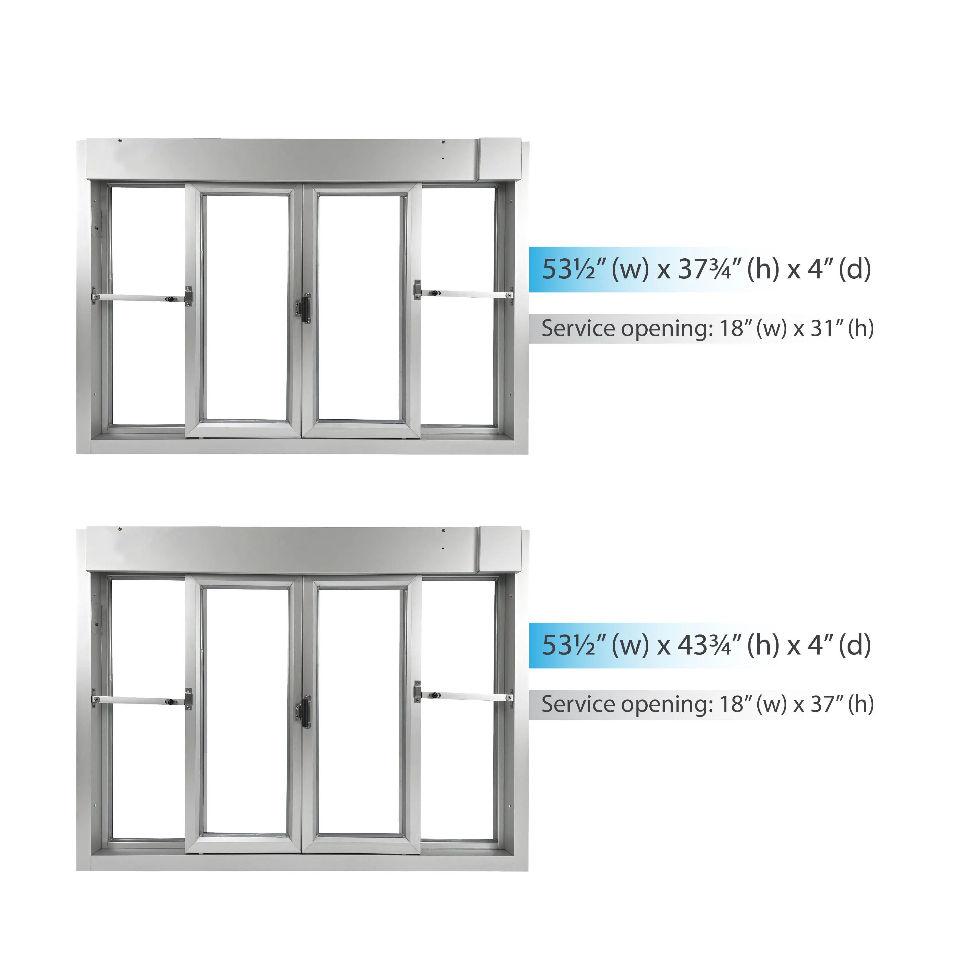 Ready Access 131 Bi-parting self closing Drive-Thru Slider Window | Multiple Color Options