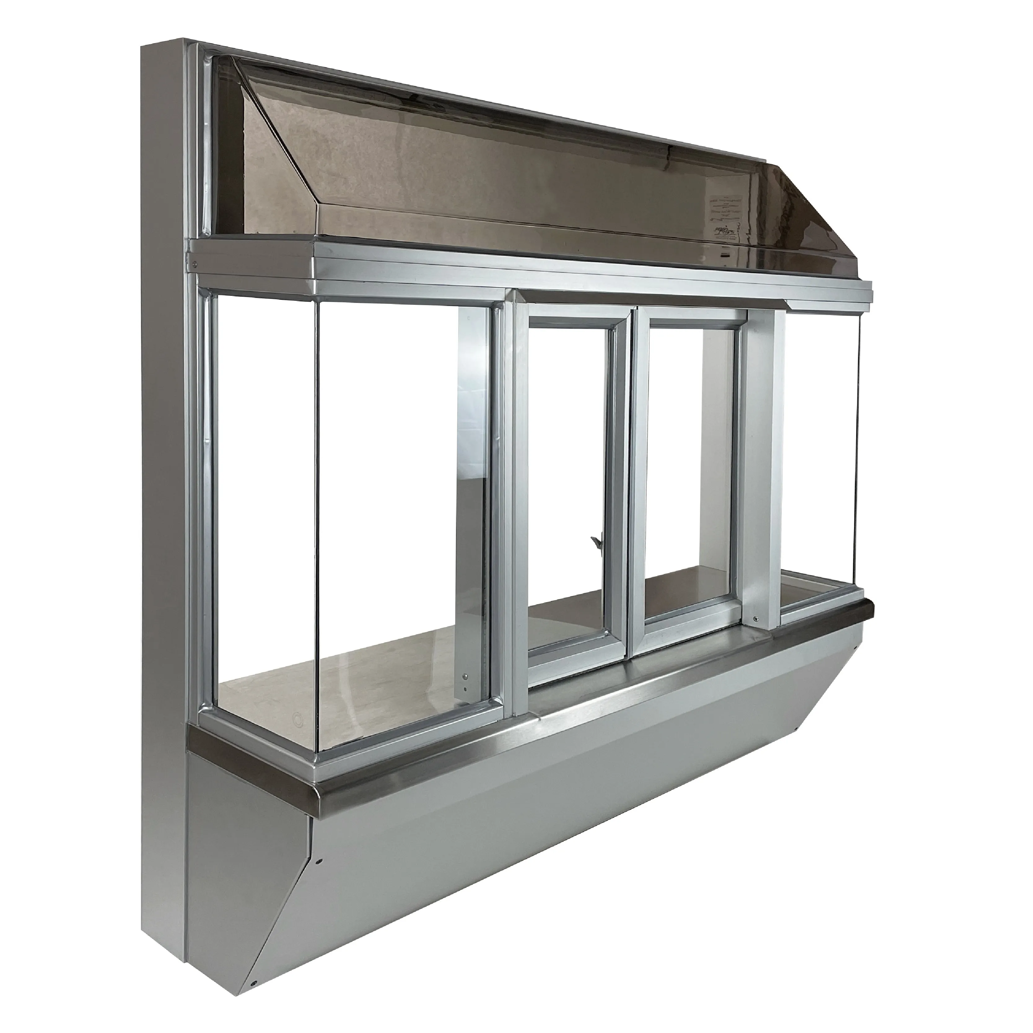 Optimize the title of this e-commerce product to enhance readability and SEO value. Here is a revised version:

Drive-Thru Window with Manual Open/Self-Close Bi-Parting Feature for Ready Access - Multiple Color Options Available