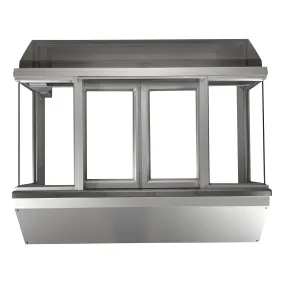 Optimize the title of this e-commerce product to enhance readability and SEO value. Here is a revised version:

Drive-Thru Window with Manual Open/Self-Close Bi-Parting Feature for Ready Access - Multiple Color Options Available