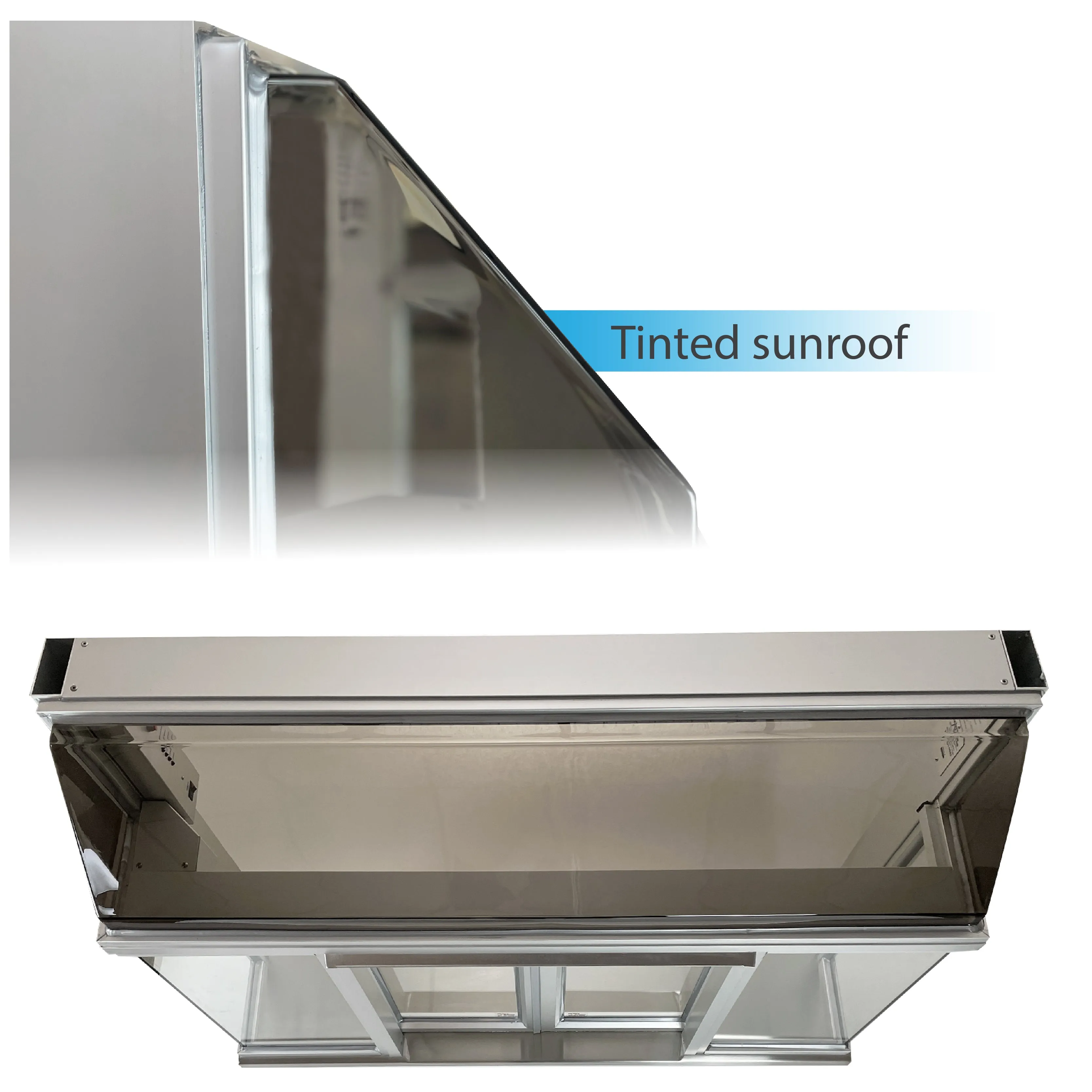 Optimize the title of this e-commerce product to enhance readability and SEO value. Here is a revised version:

Drive-Thru Window with Manual Open/Self-Close Bi-Parting Feature for Ready Access - Multiple Color Options Available