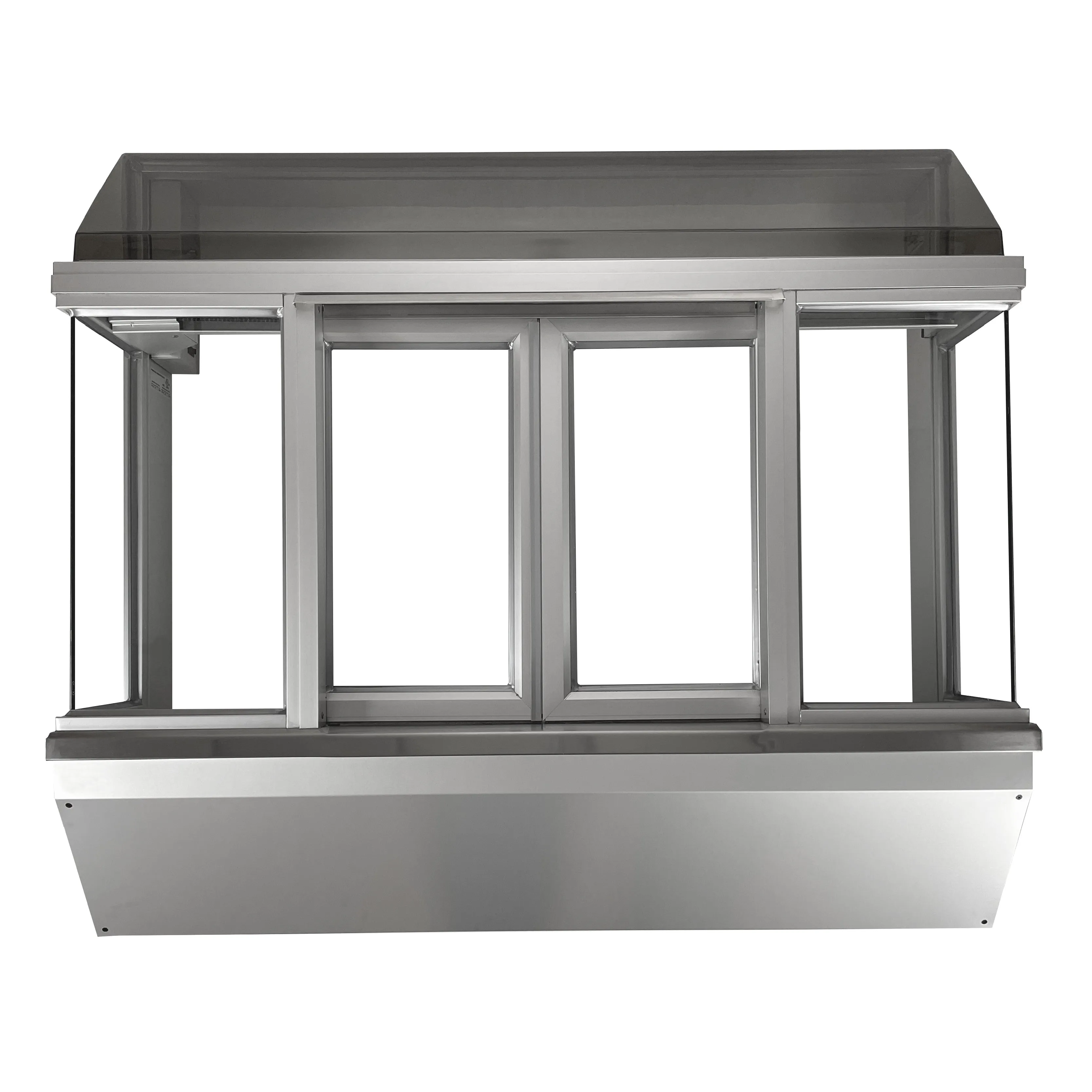 Optimize the title of this e-commerce product to enhance readability and SEO value. Here is a revised version:

Drive-Thru Window with Manual Open/Self-Close Bi-Parting Feature for Ready Access - Multiple Color Options Available