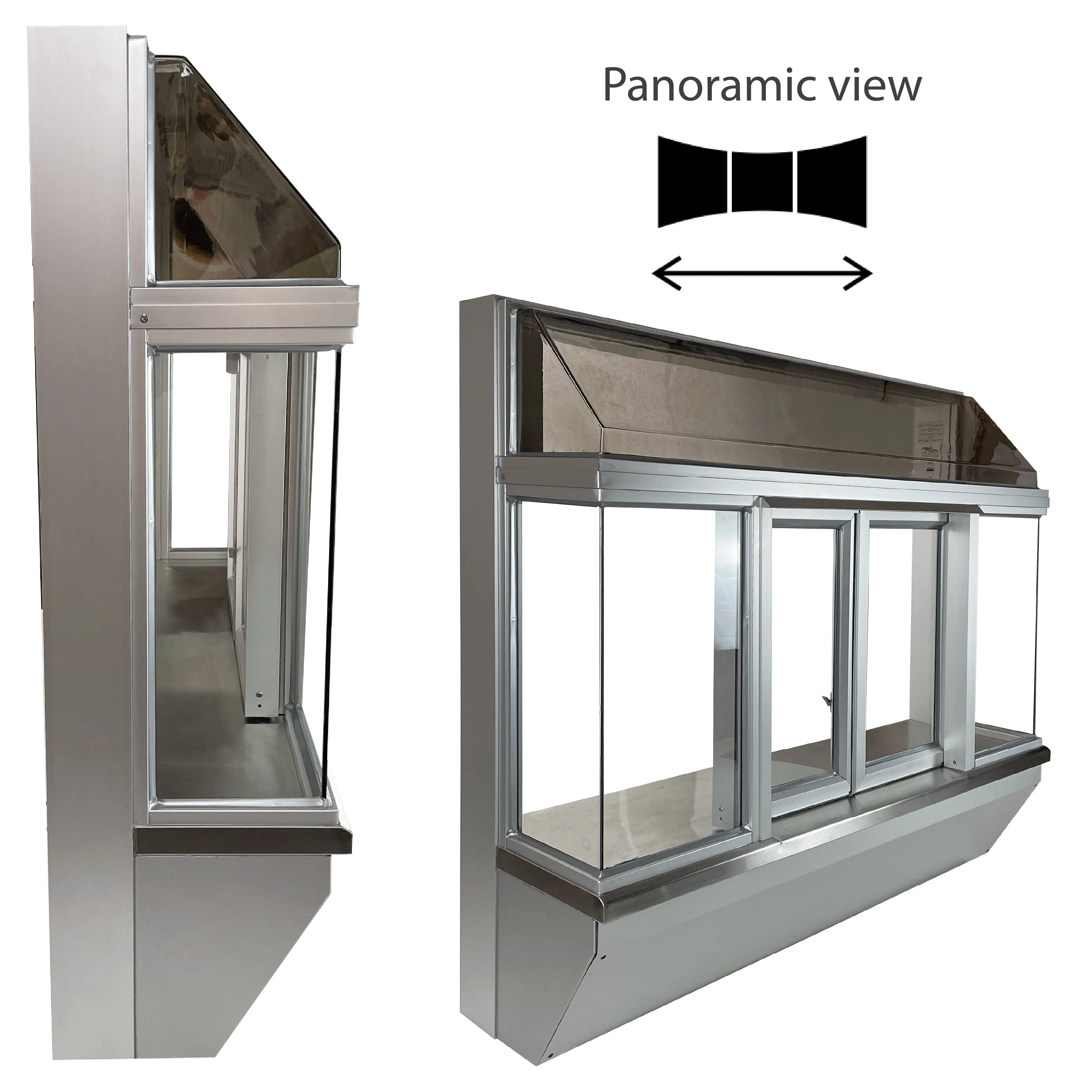 Optimize the title of this e-commerce product to enhance readability and SEO value. Here is a revised version:

Drive-Thru Window with Manual Open/Self-Close Bi-Parting Feature for Ready Access - Multiple Color Options Available