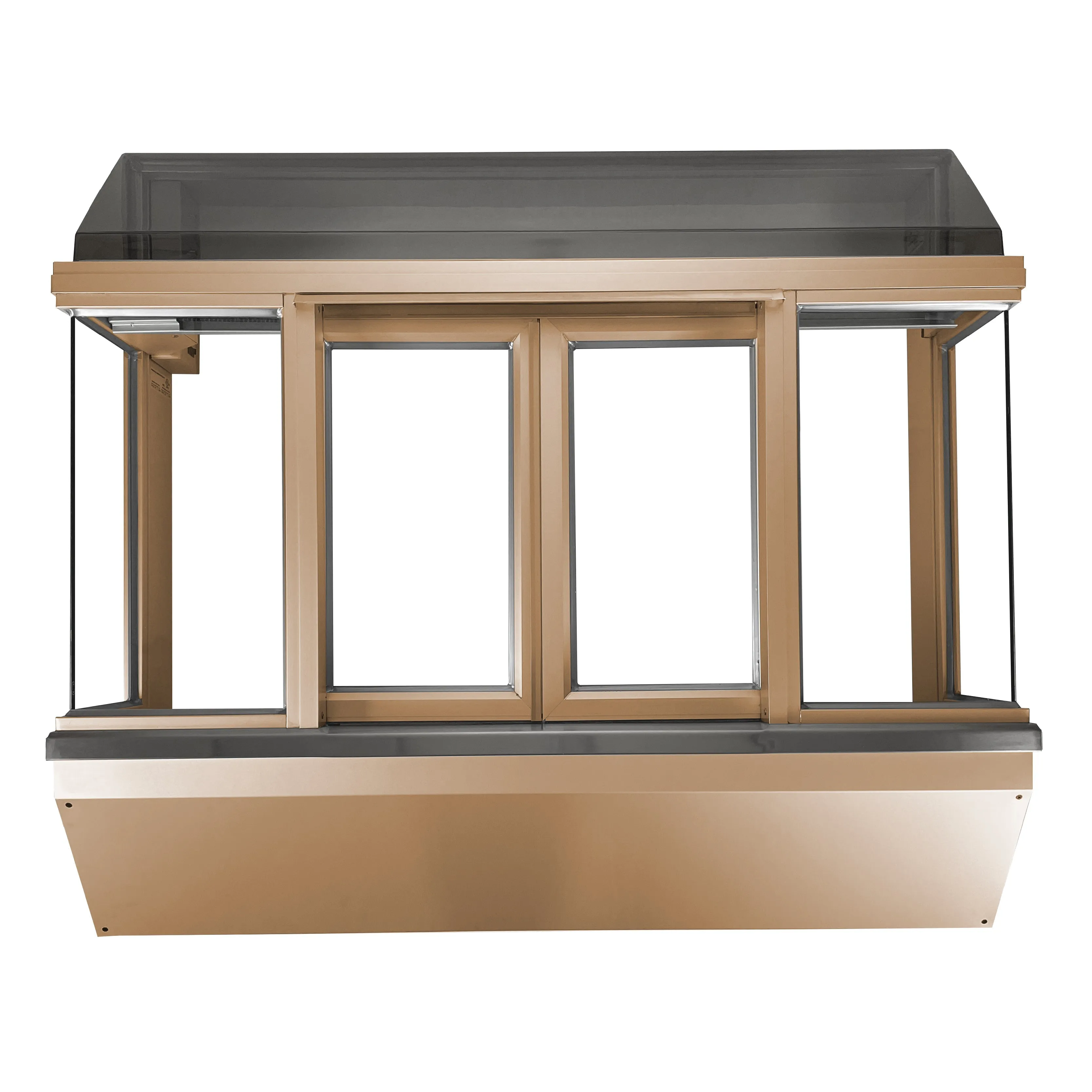 Optimize the title of this e-commerce product to enhance readability and SEO value. Here is a revised version:

Drive-Thru Window with Manual Open/Self-Close Bi-Parting Feature for Ready Access - Multiple Color Options Available