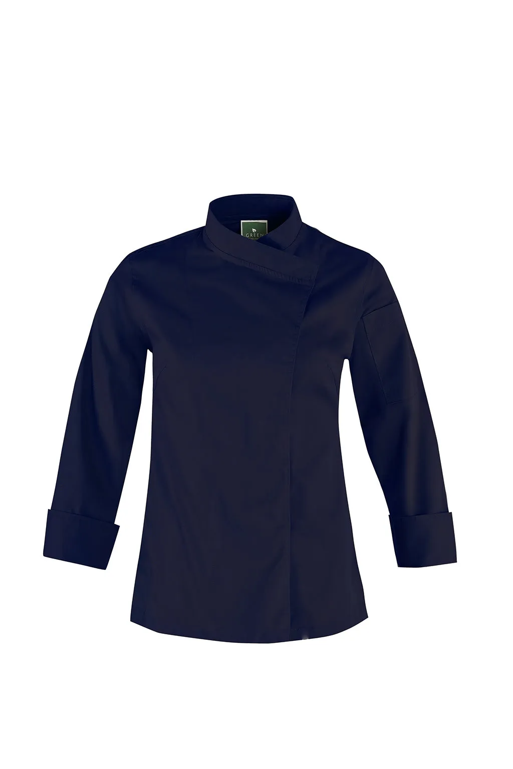 Rosemary Female Navy Blue Chef Jacket, Long Sleeve