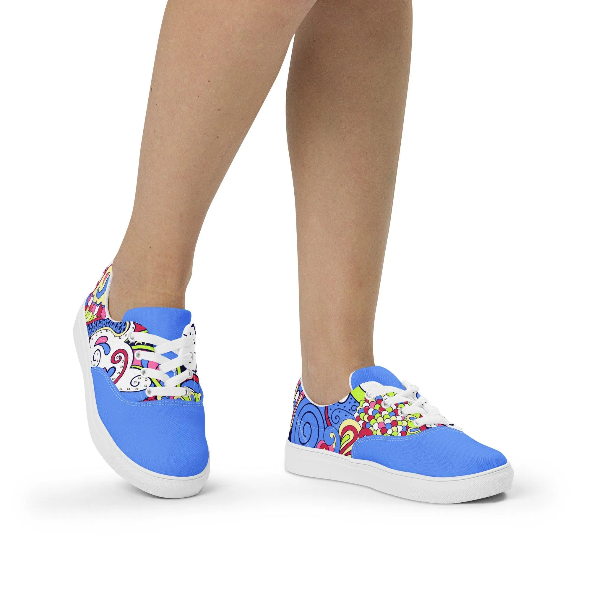 Sechia Mix Lace-up Canvas Sneakers