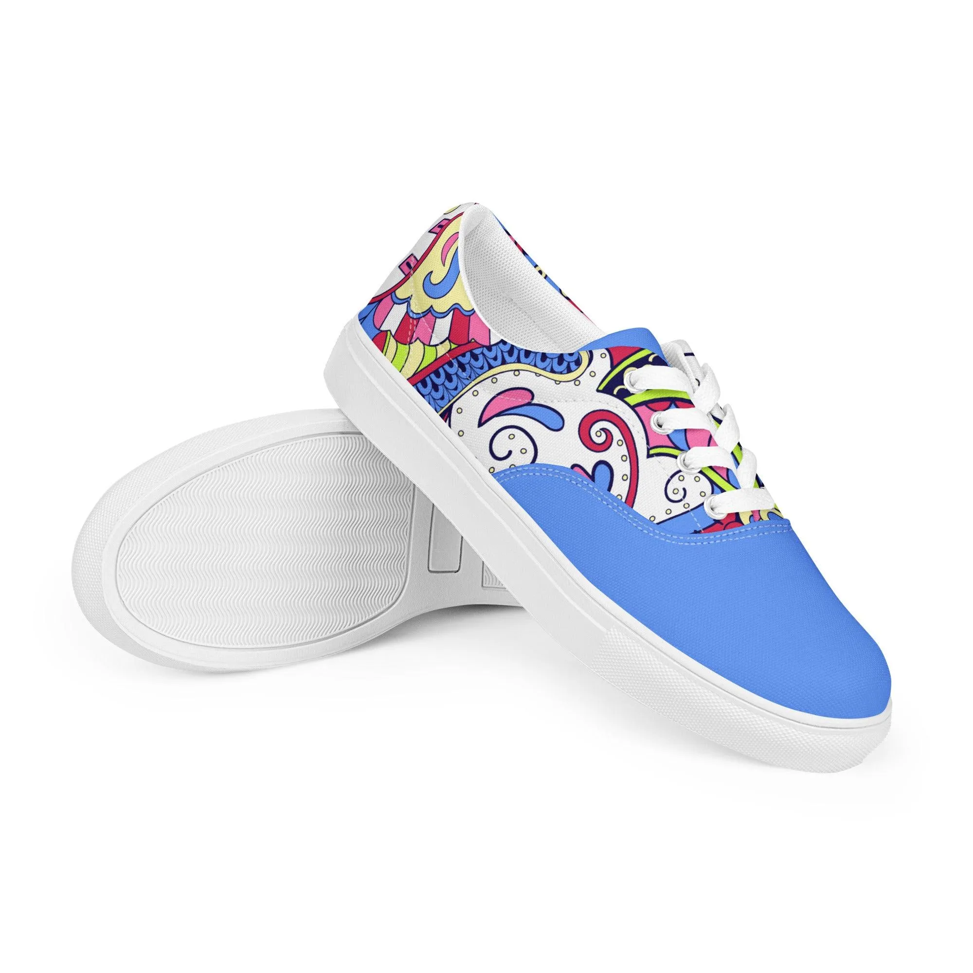 Sechia Mix Lace-up Canvas Sneakers