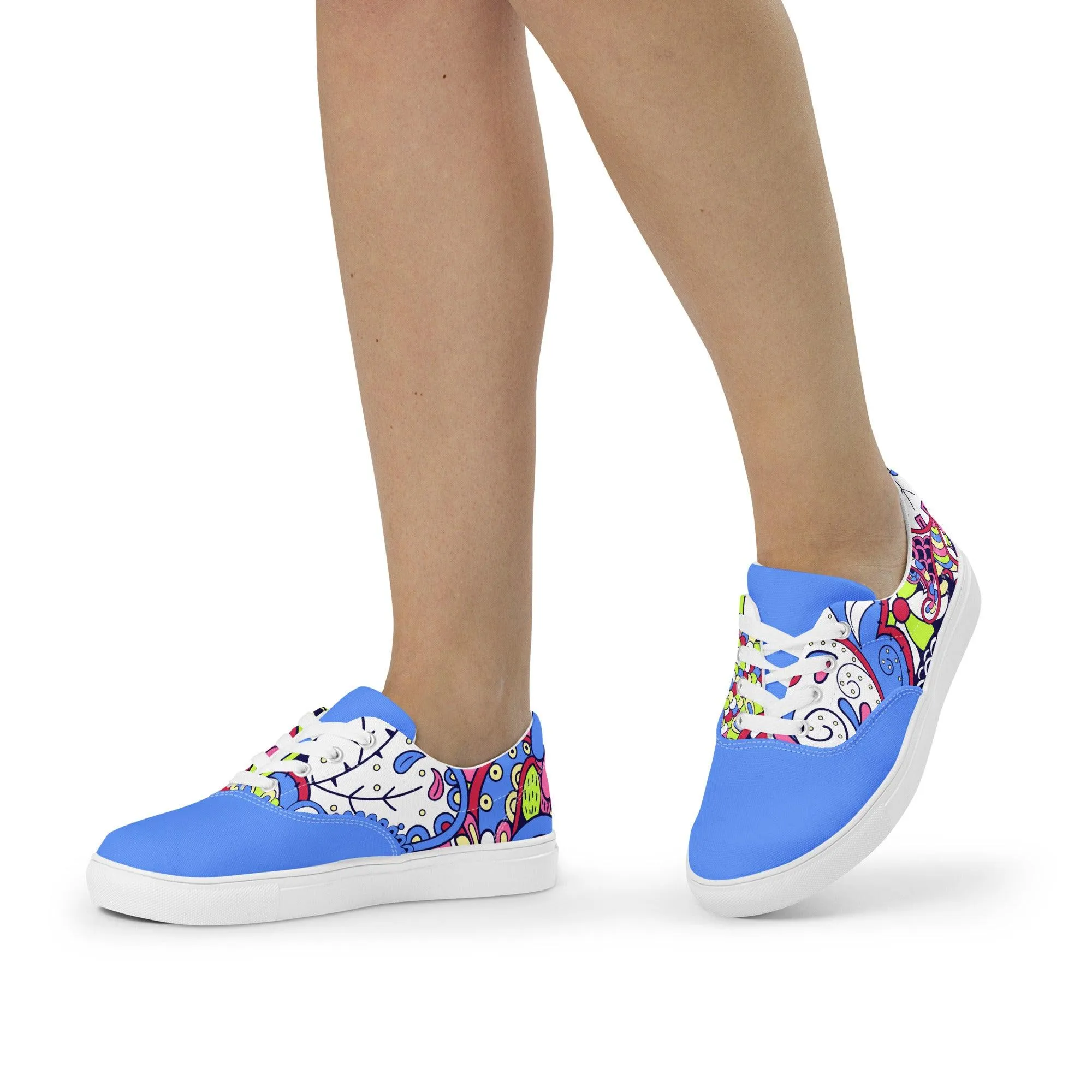 Sechia Mix Lace-up Canvas Sneakers
