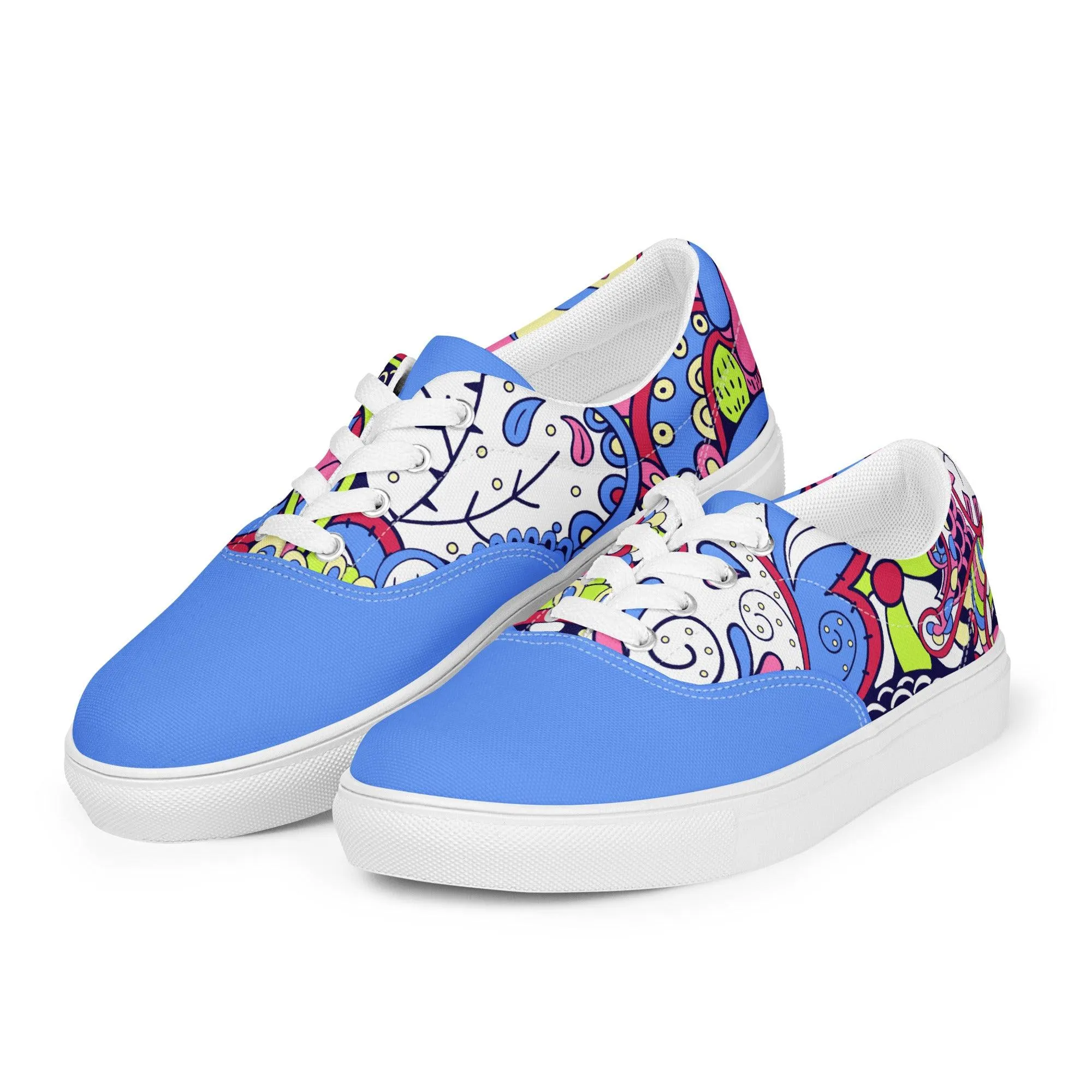 Sechia Mix Lace-up Canvas Sneakers