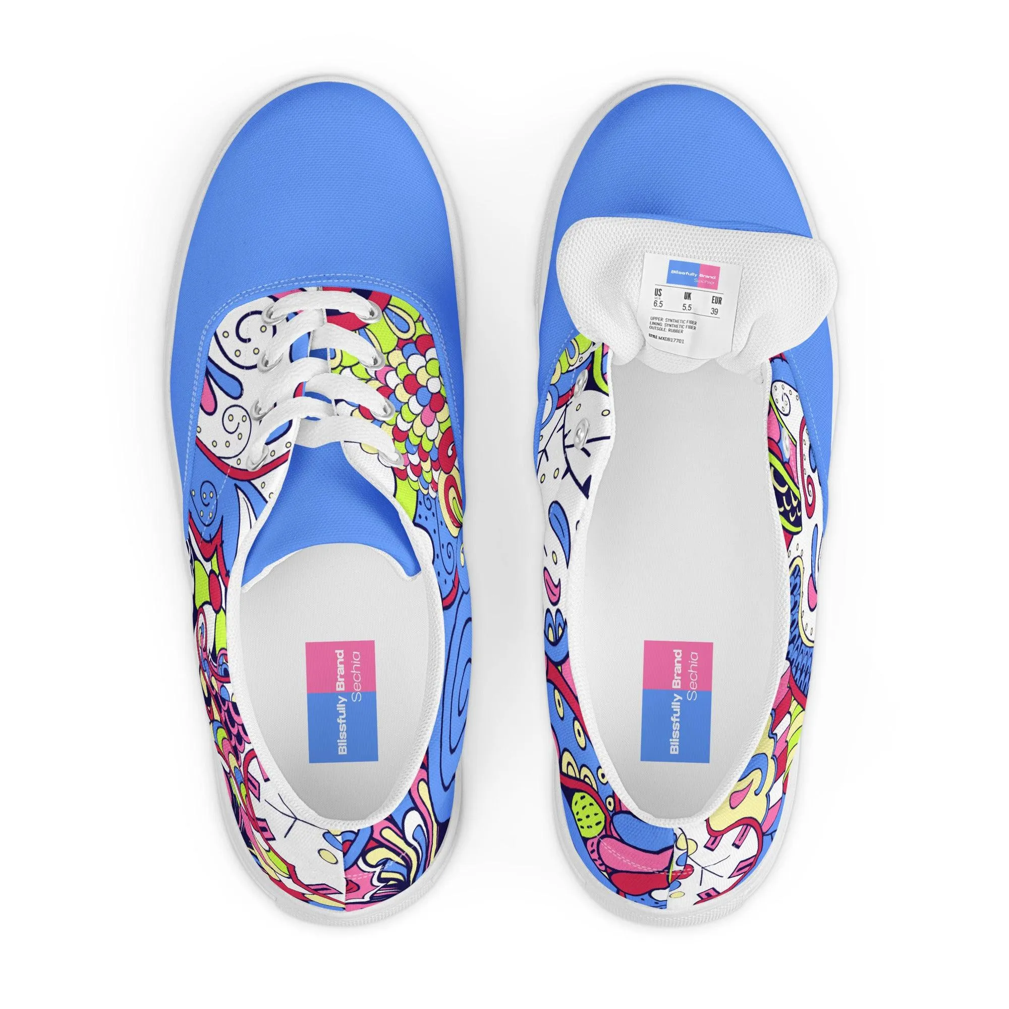 Sechia Mix Lace-up Canvas Sneakers