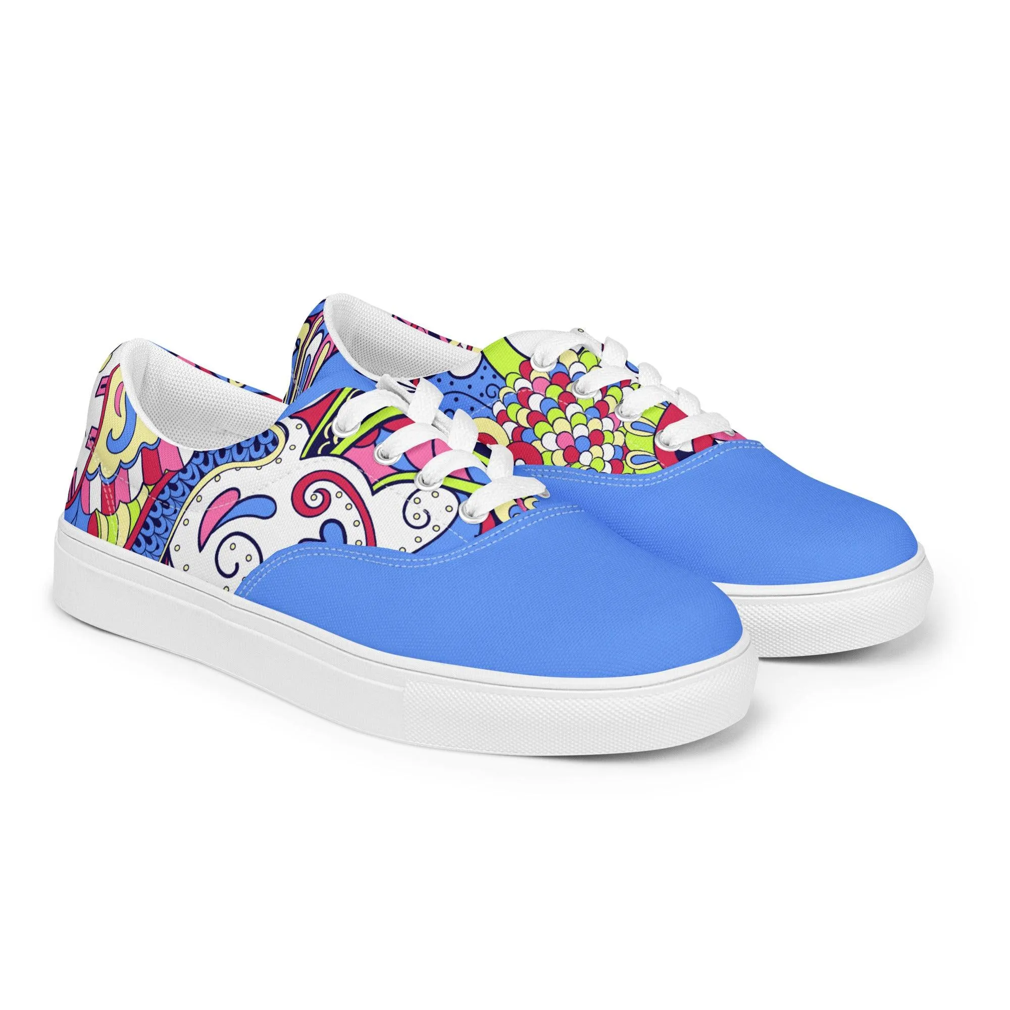 Sechia Mix Lace-up Canvas Sneakers