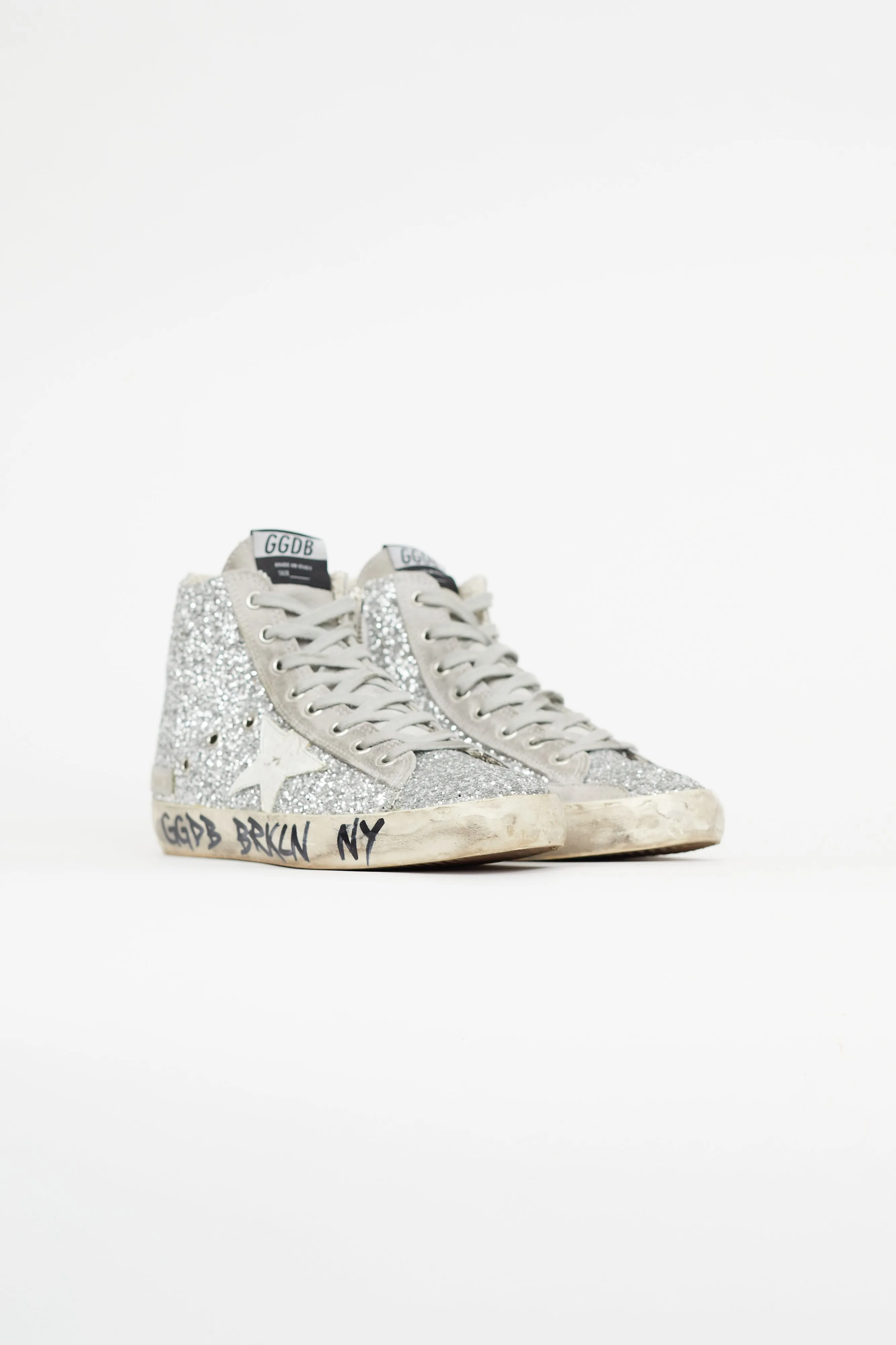 Silver Francy Metallic Glitter Sneaker