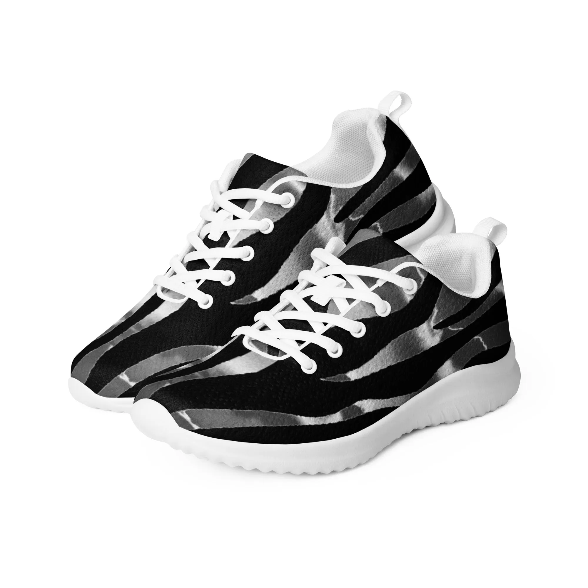 Snooty Fox Art Women’s Athletic Shoes - Silver Tiger
