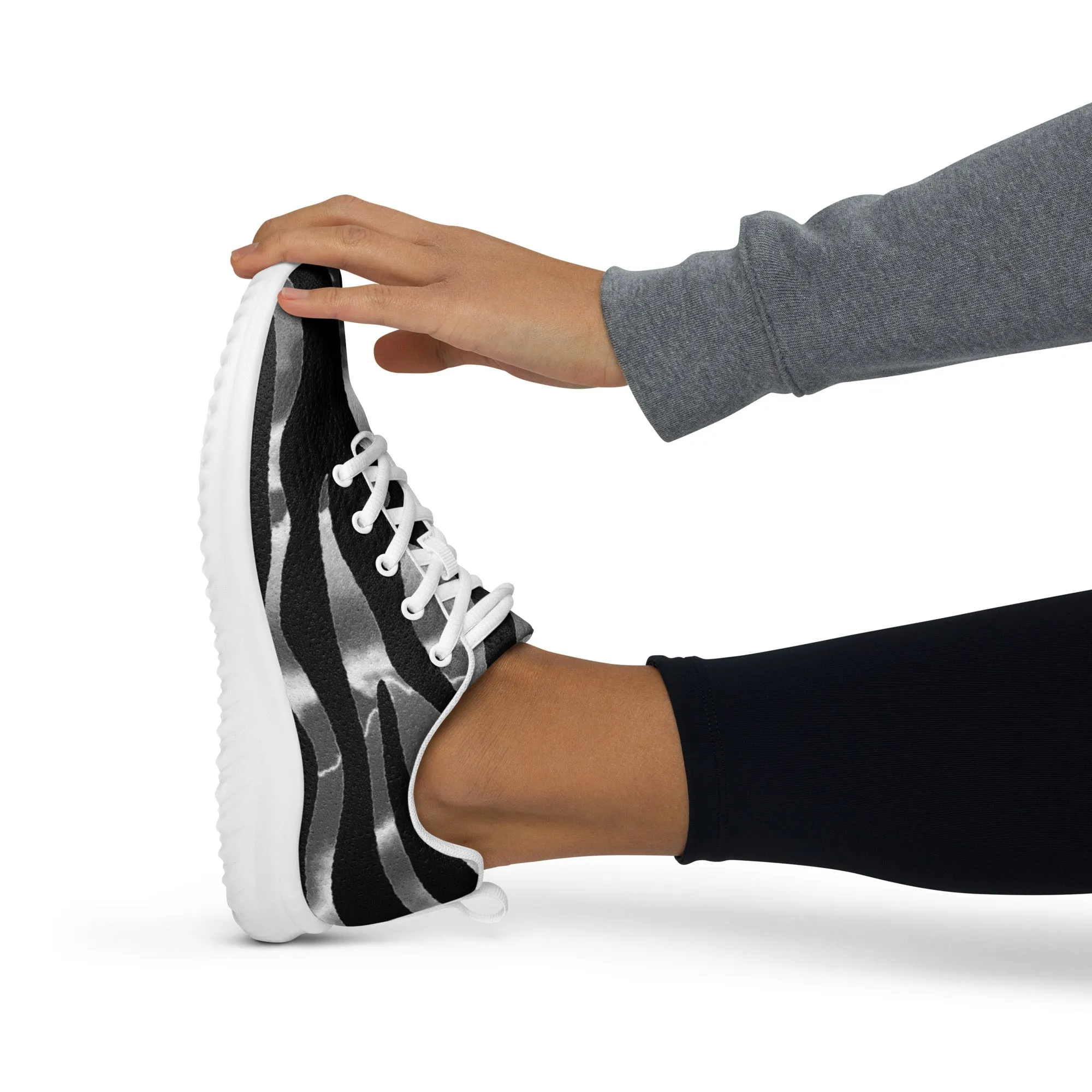 Snooty Fox Art Women’s Athletic Shoes - Silver Tiger