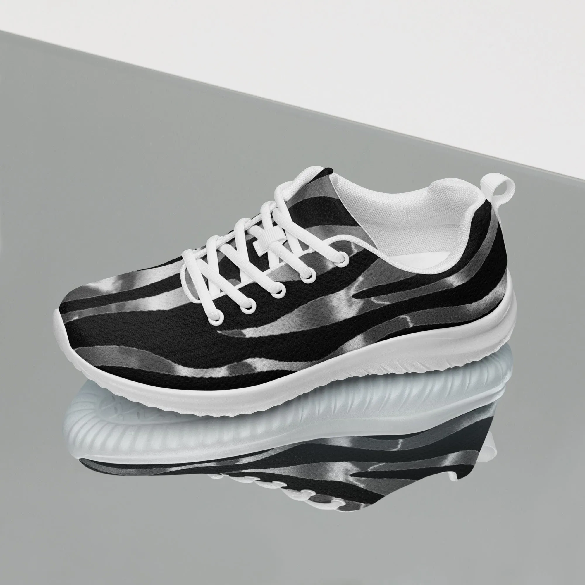 Snooty Fox Art Women’s Athletic Shoes - Silver Tiger