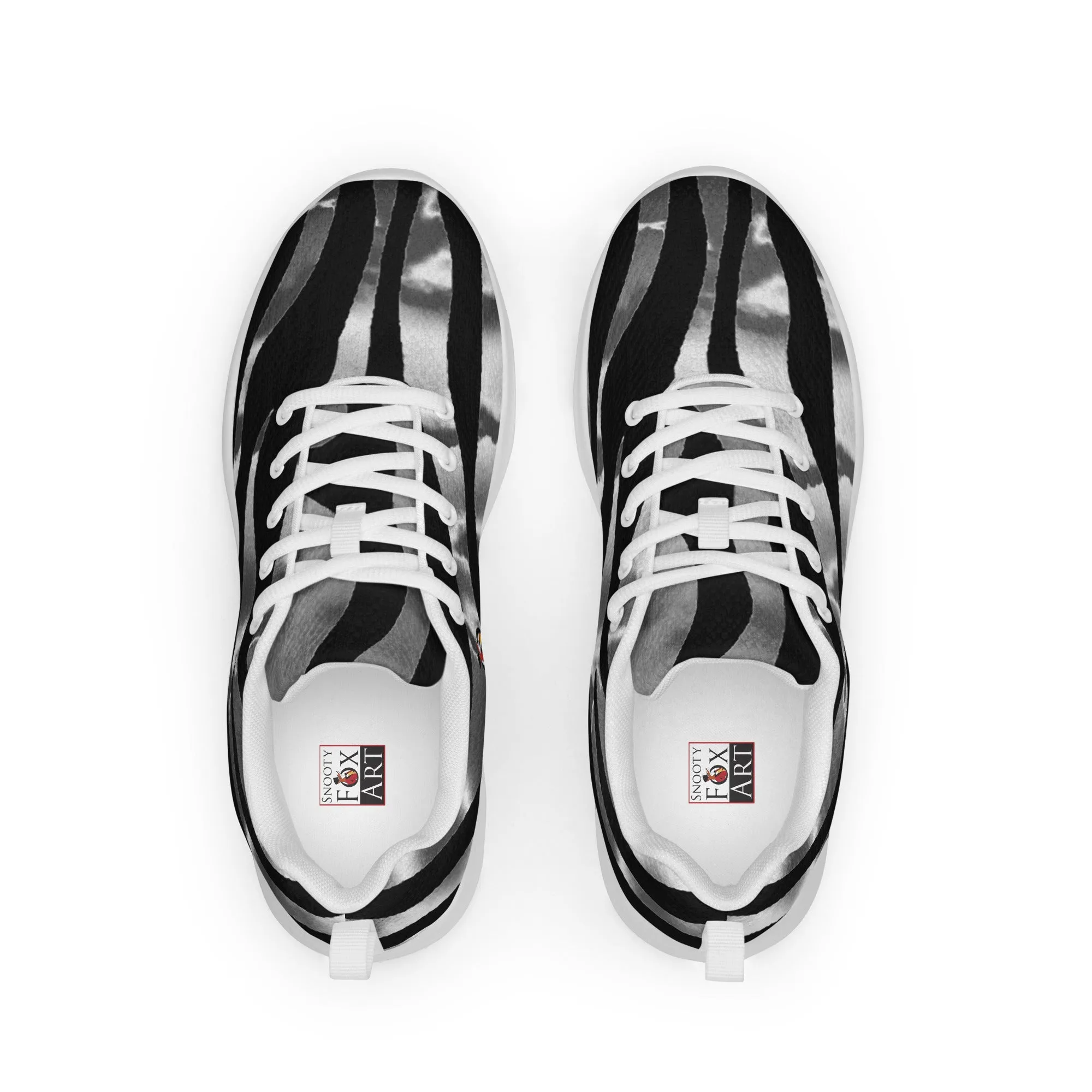 Snooty Fox Art Women’s Athletic Shoes - Silver Tiger