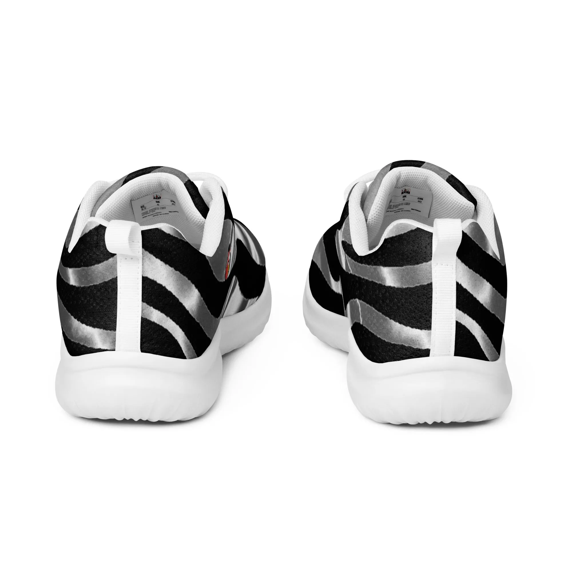 Snooty Fox Art Women’s Athletic Shoes - Silver Tiger