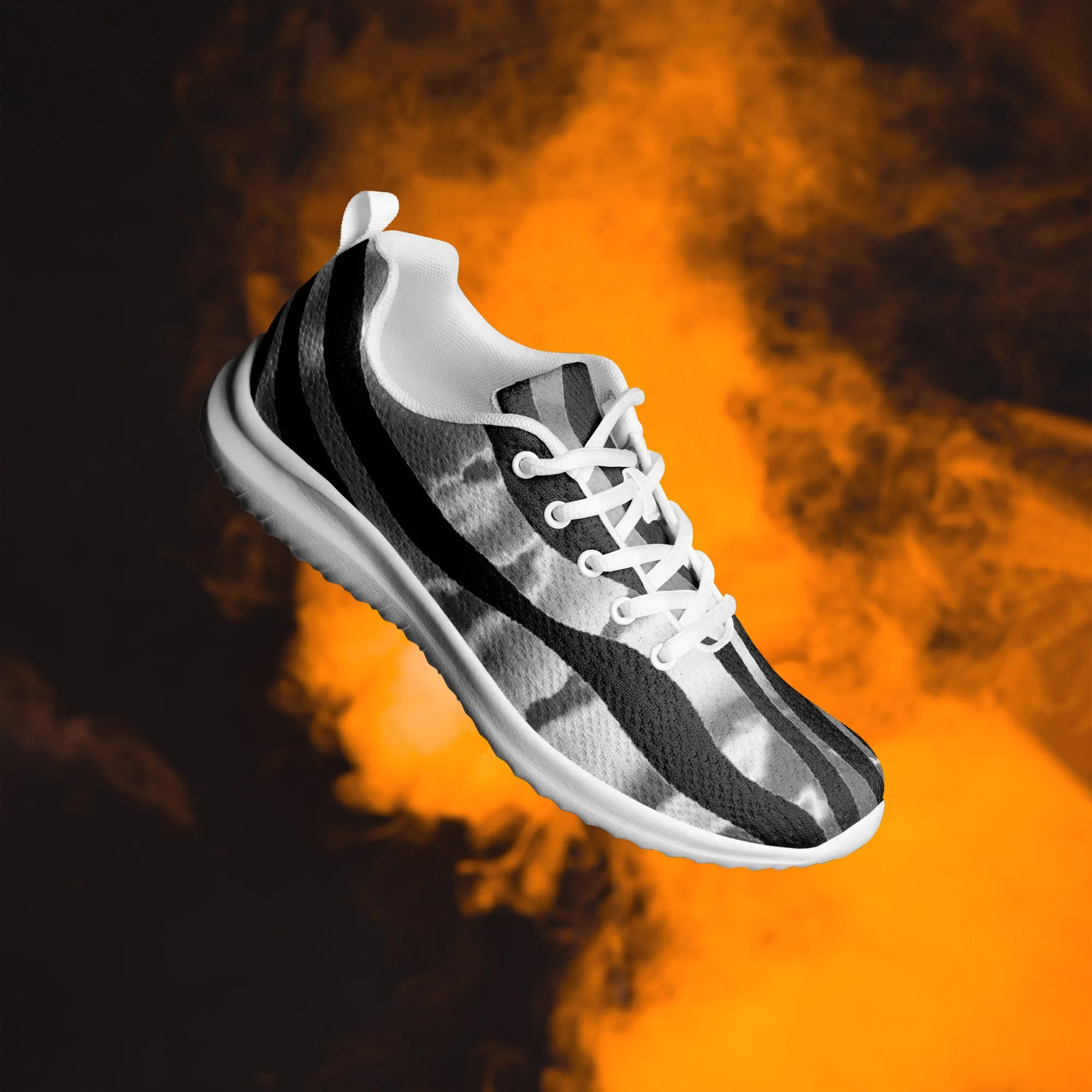 Snooty Fox Art Women’s Athletic Shoes - Silver Tiger