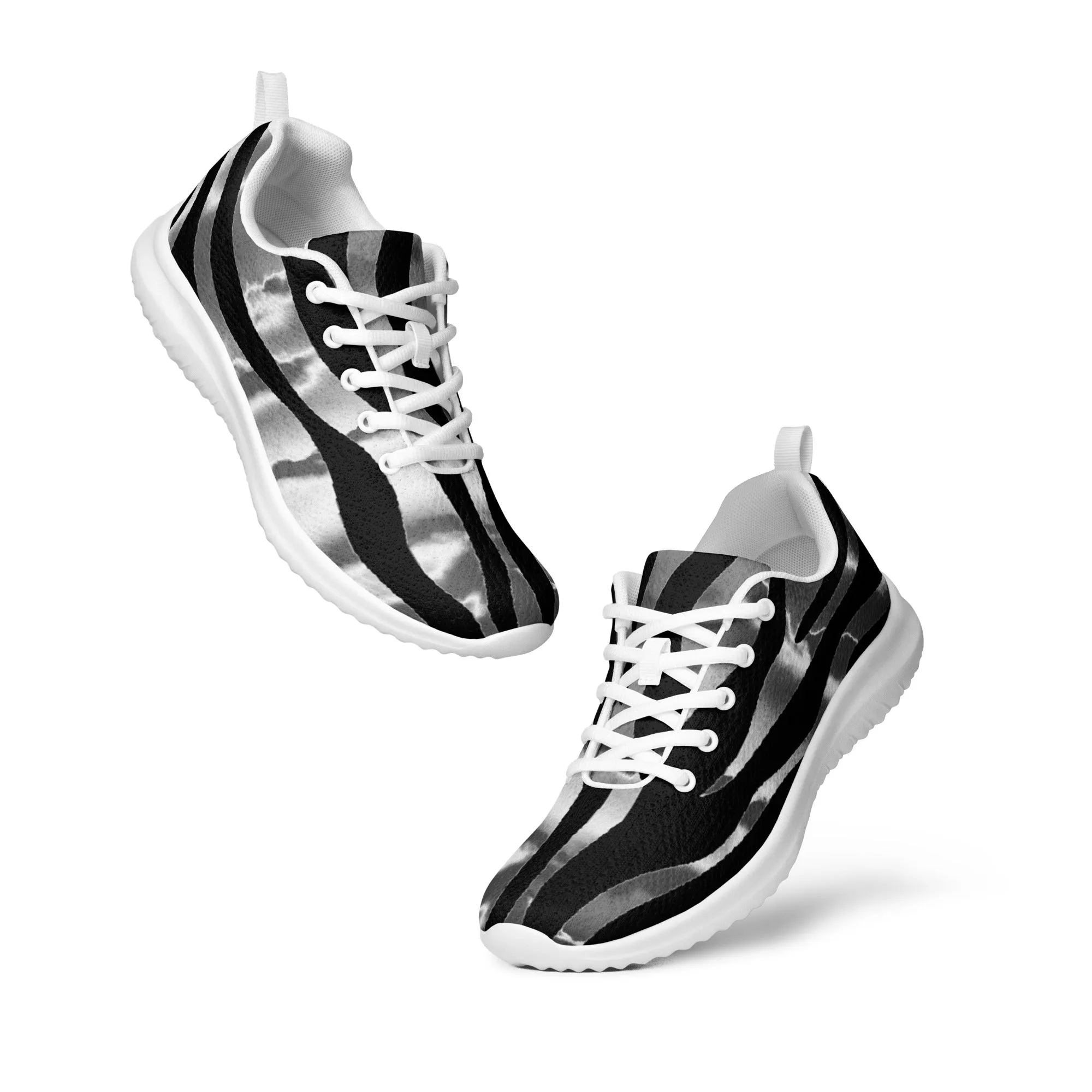 Snooty Fox Art Women’s Athletic Shoes - Silver Tiger