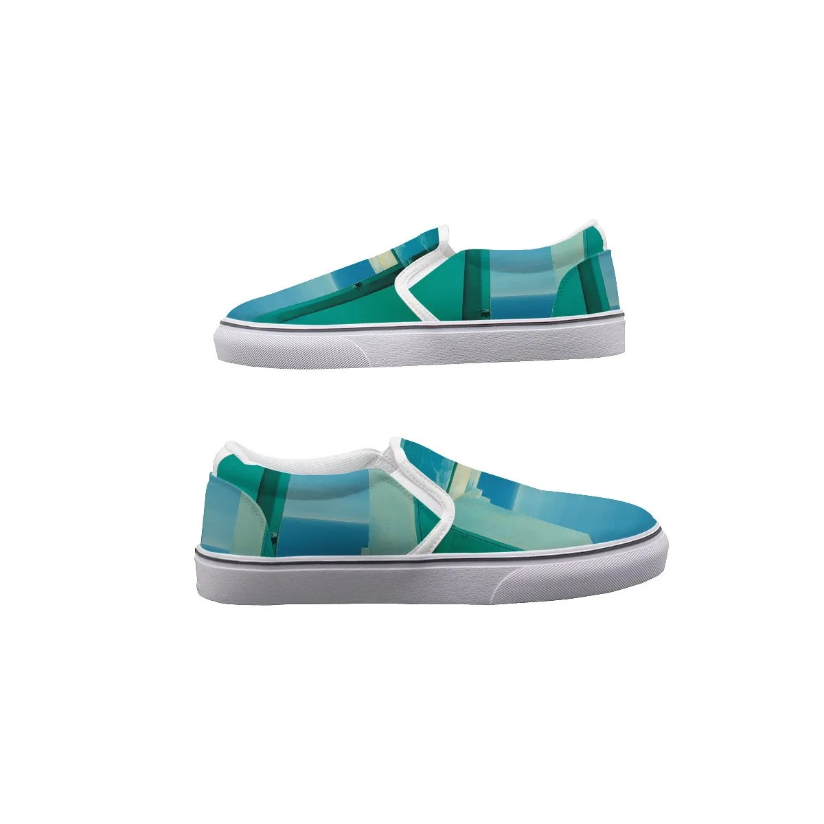 So#4 Men's Slip On Sneakers, abstract, print