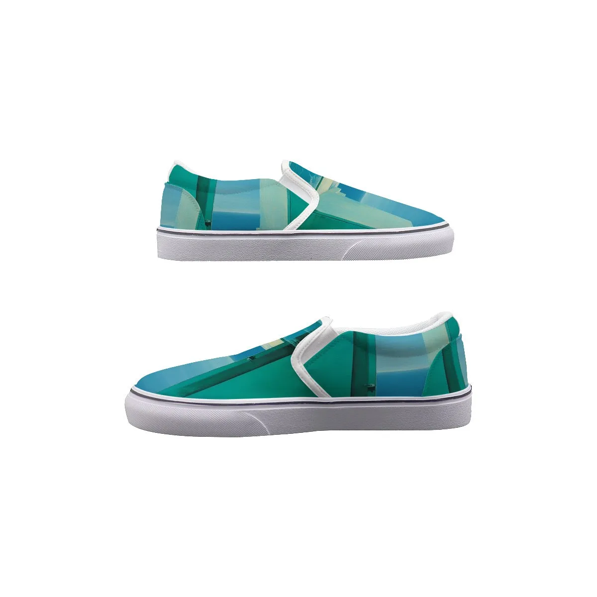 So#4 Men's Slip On Sneakers, abstract, print