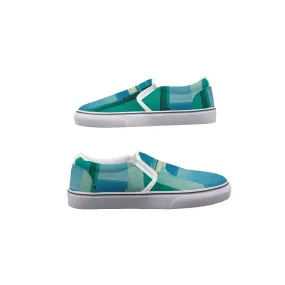 So#4 Men's Slip On Sneakers, abstract, print