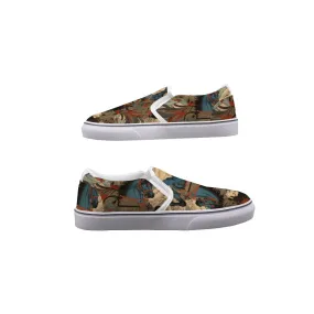 So#45 Men's Slip On Sneakers, abstract, print