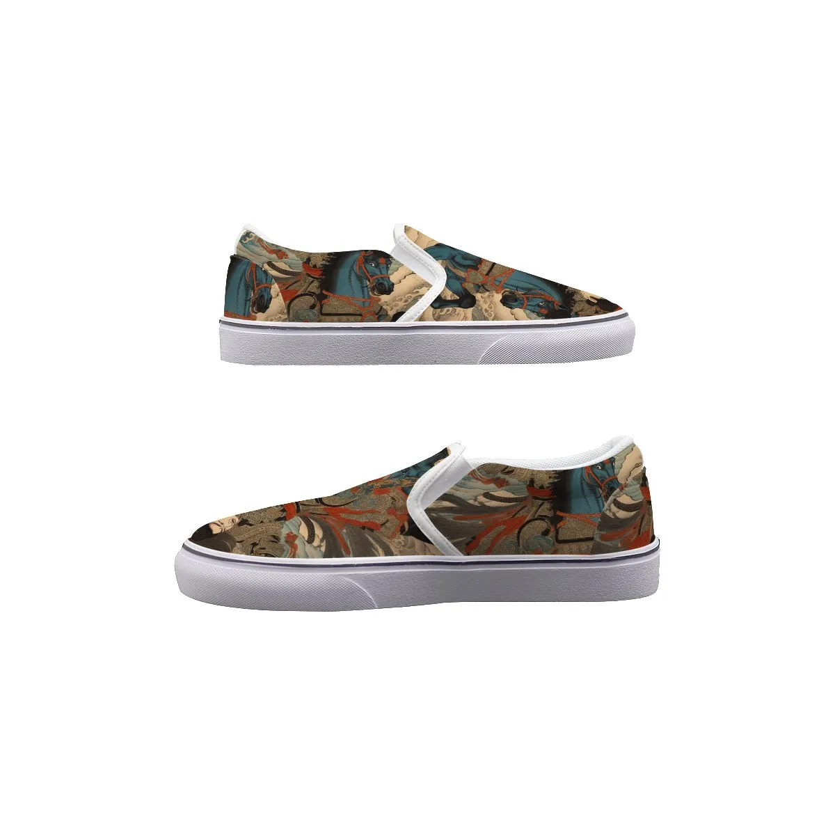 So#45 Men's Slip On Sneakers, abstract, print