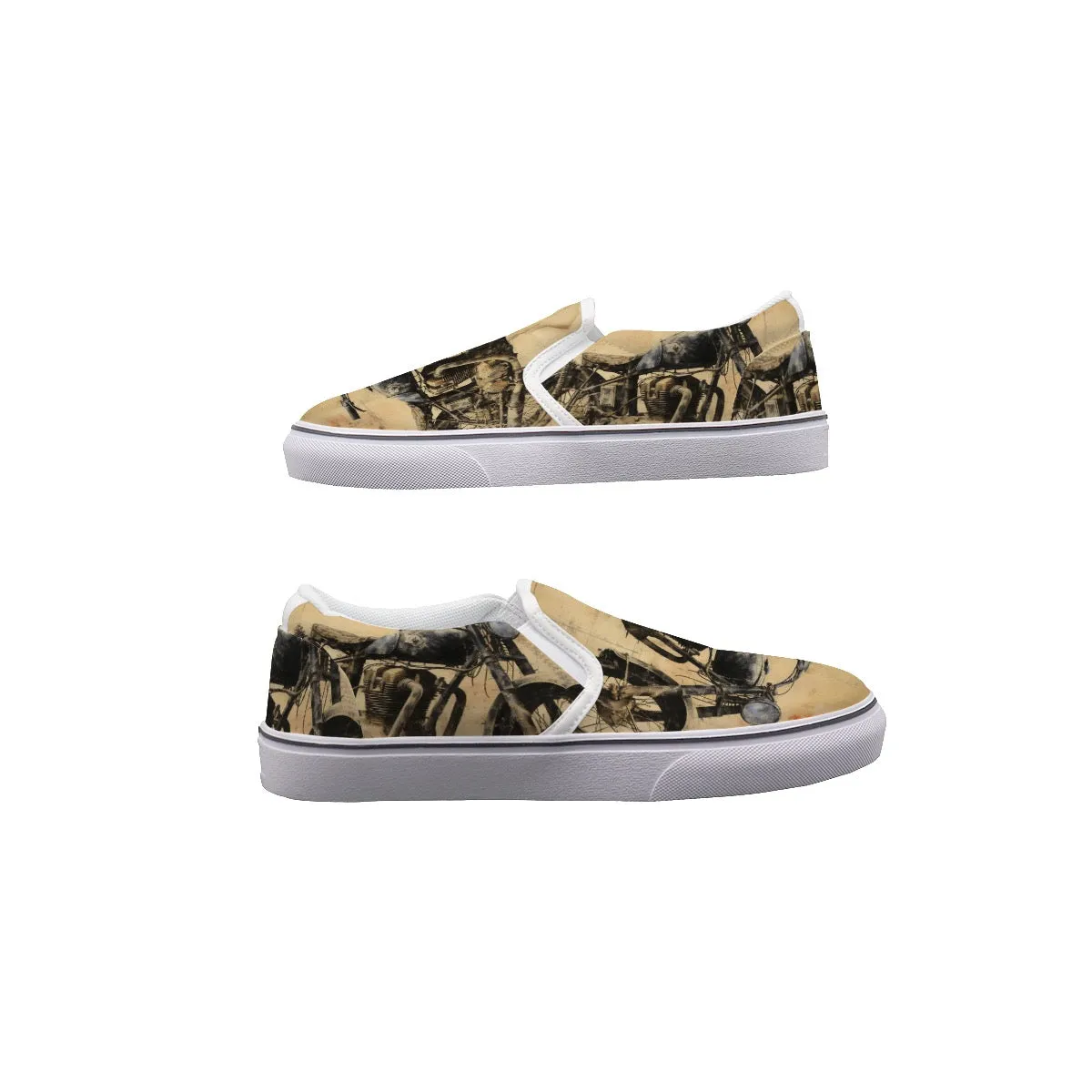 So#47 Men's Slip On Sneakers, abstract, print