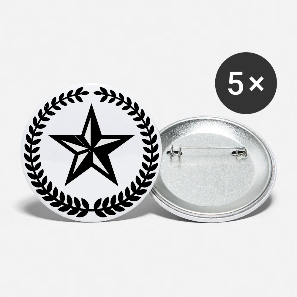 Star Buttons small 1'' (5-pack)