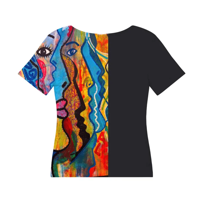 Street Art Women's Fitted V-Neck Tee