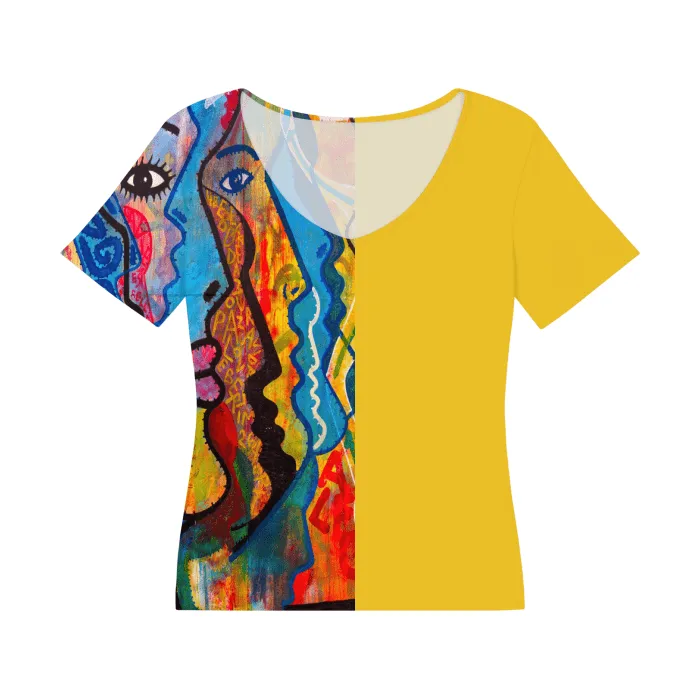Street Art Women's Fitted V-Neck Tee