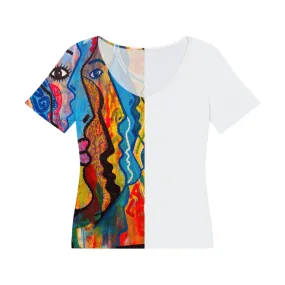 Street Art Women's Fitted V-Neck Tee