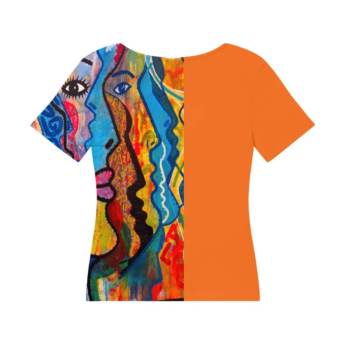 Street Art Women's Fitted V-Neck Tee