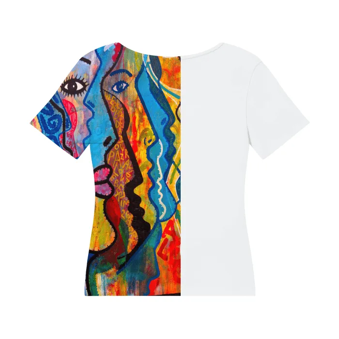 Street Art Women's Fitted V-Neck Tee
