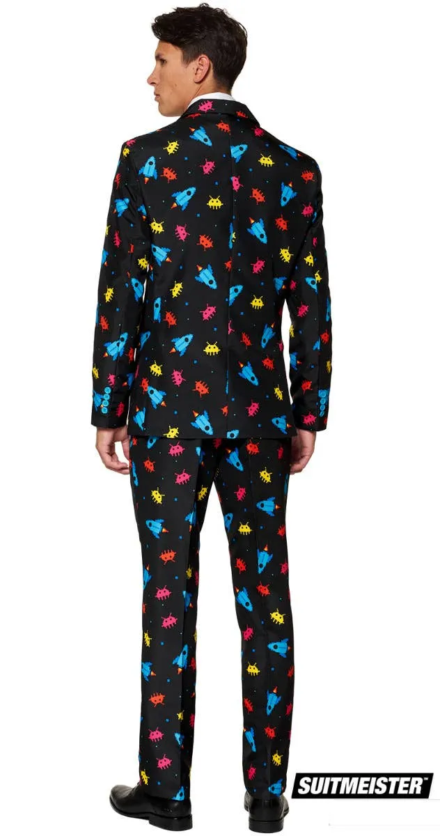 Suitmeister Space Invaders Video Game Mens Novelty Suit