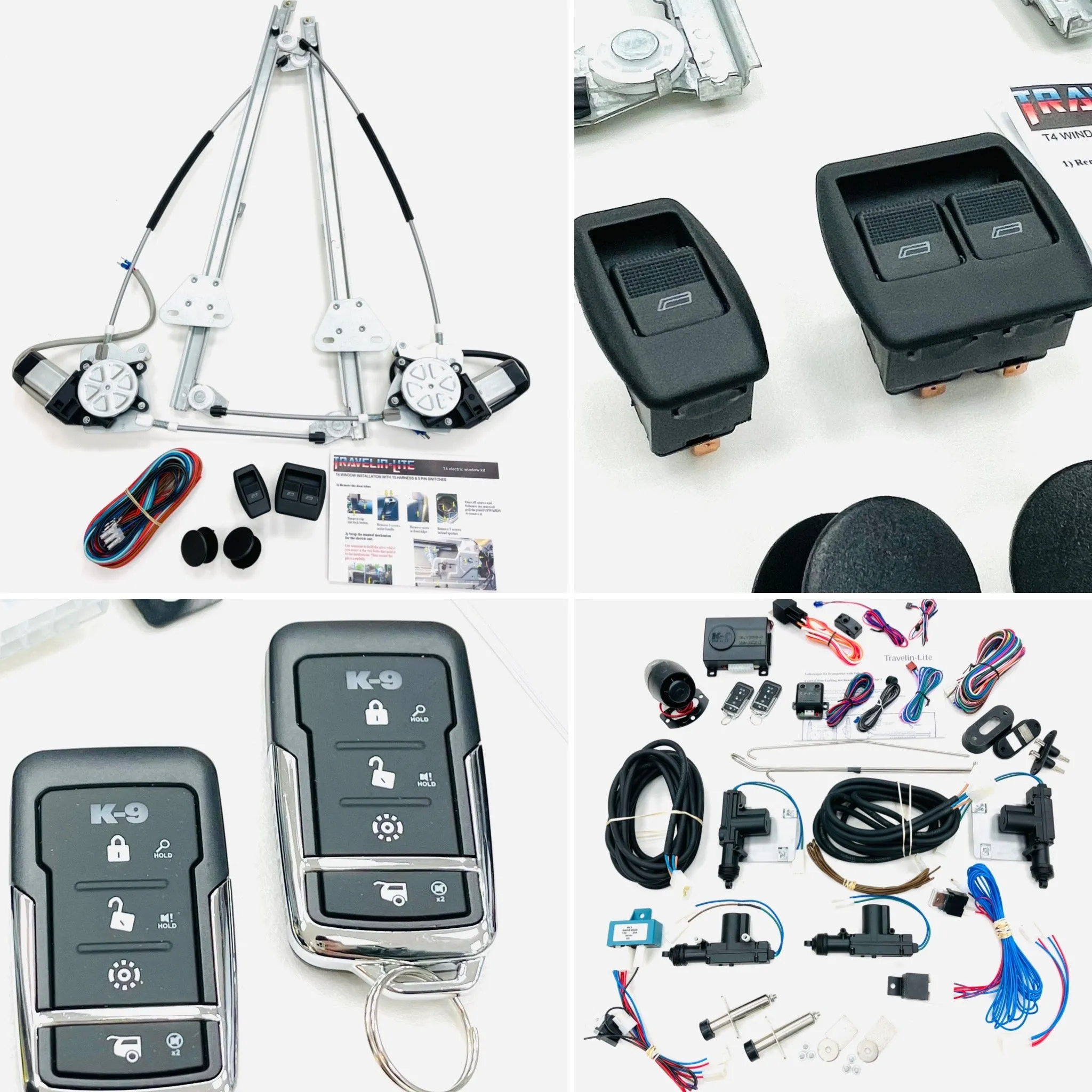 Enhanced Electric Window & Central Locking Kit with Alarm for T4 (Tailgate Model)