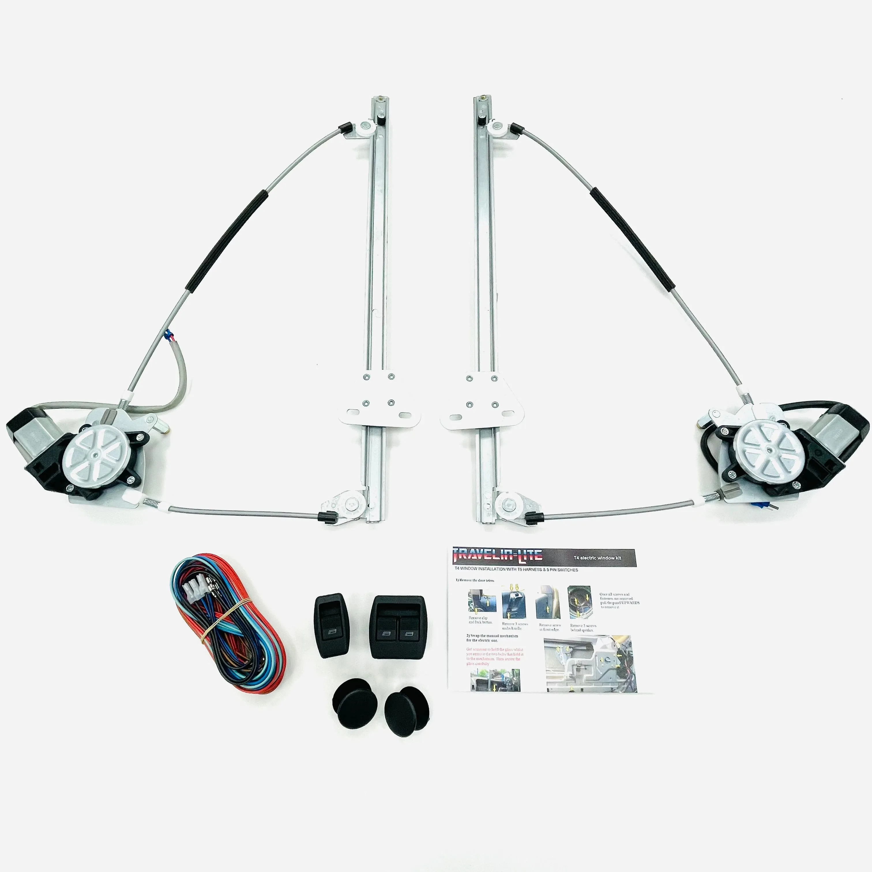 Enhanced Electric Window & Central Locking Kit with Alarm for T4 (Tailgate Model)