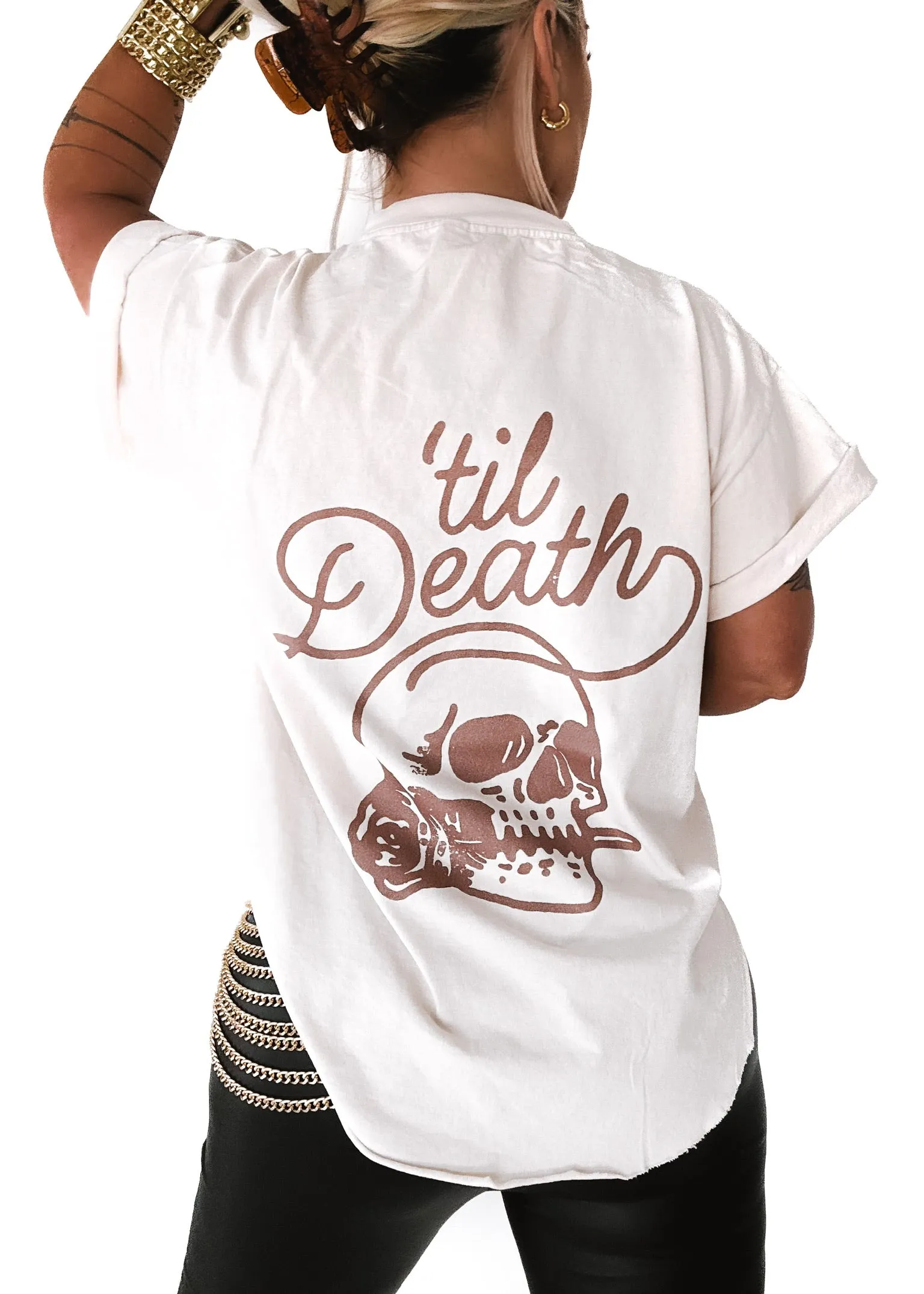'TIL DEATH MY LOVE SIDE SLIT TEE