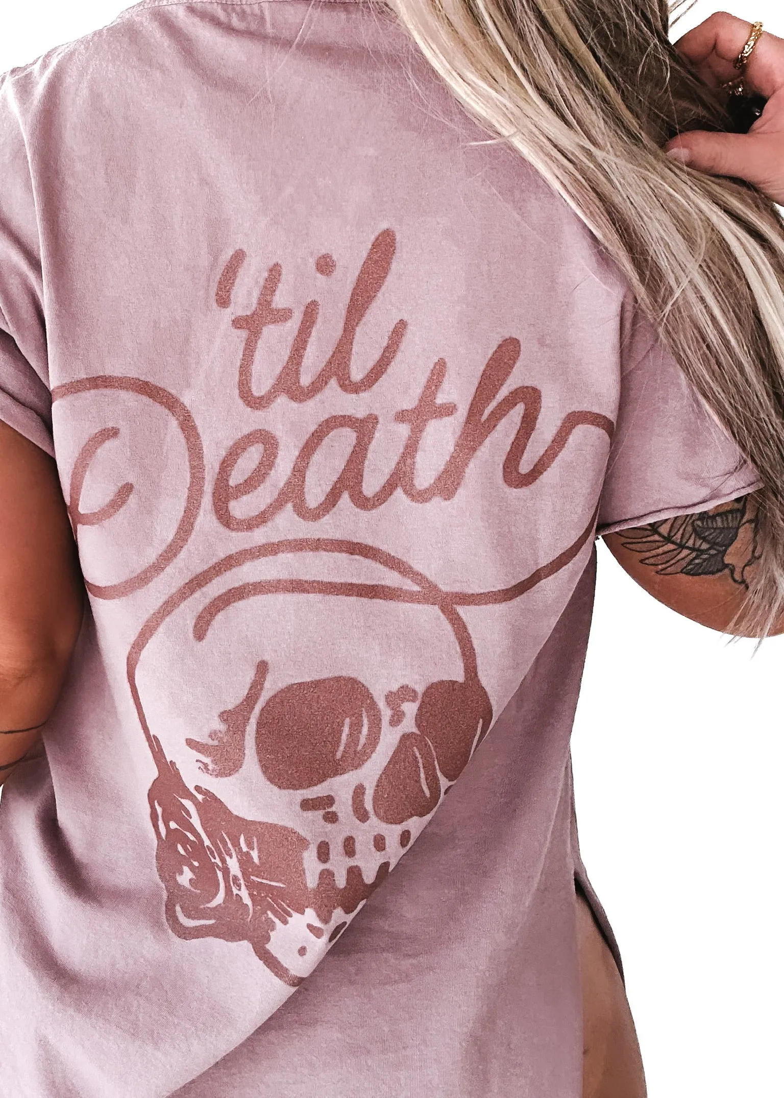 'TIL DEATH MY LOVE SIDE SLIT TEE