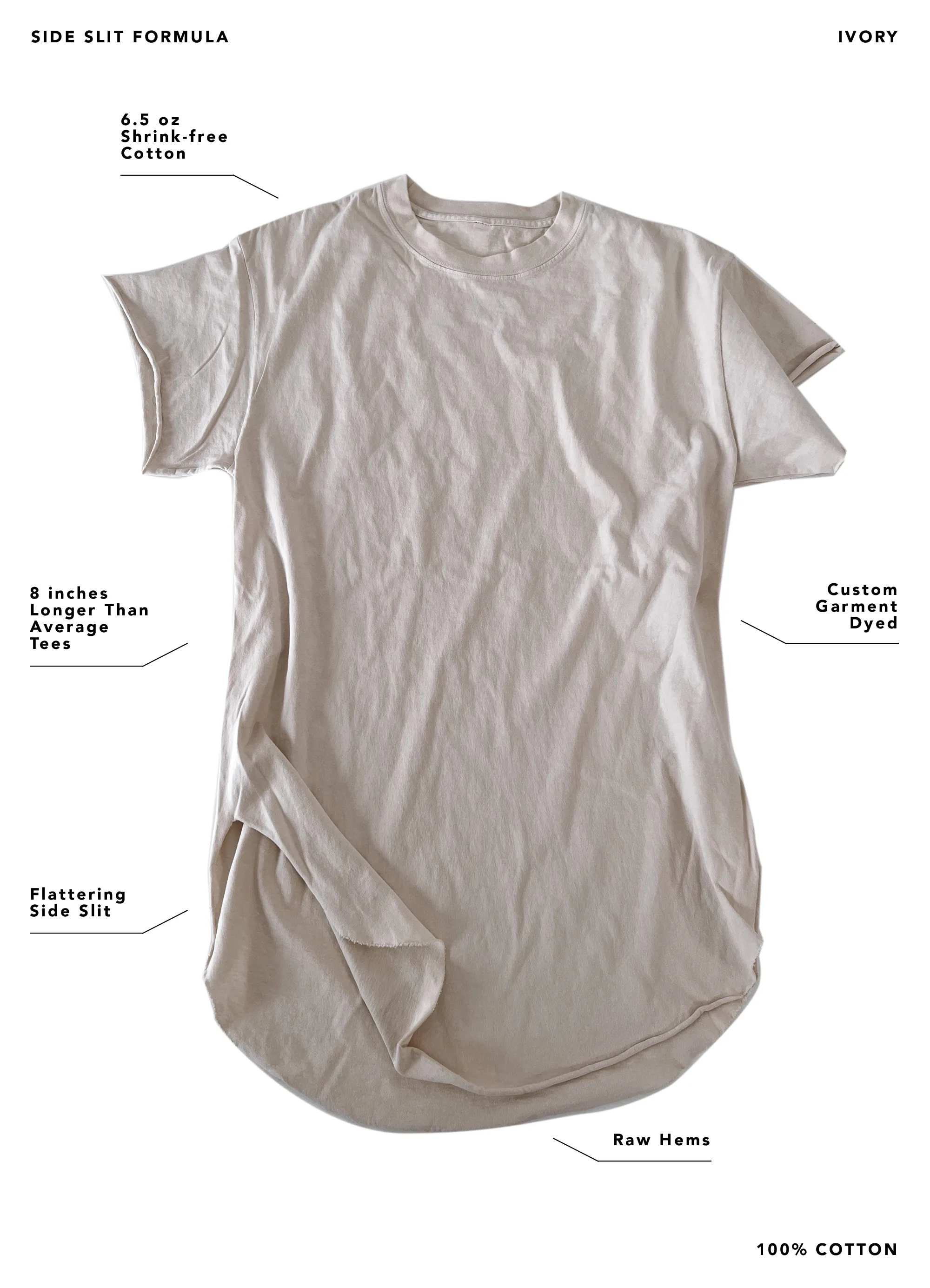 'TIL DEATH MY LOVE SIDE SLIT TEE