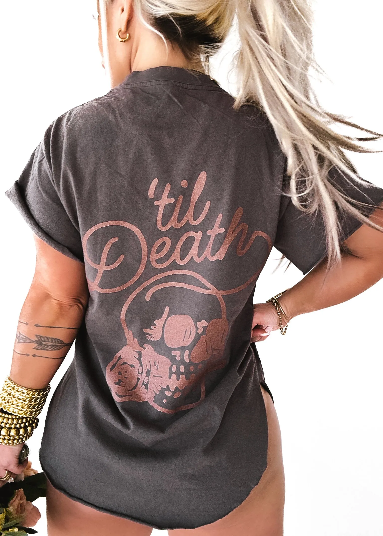 'TIL DEATH MY LOVE SIDE SLIT TEE