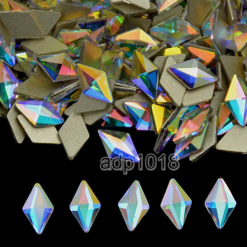Top Czech AB Crystal Multi-Shape Rhinestone Flatbacks Nail Art Decoration
