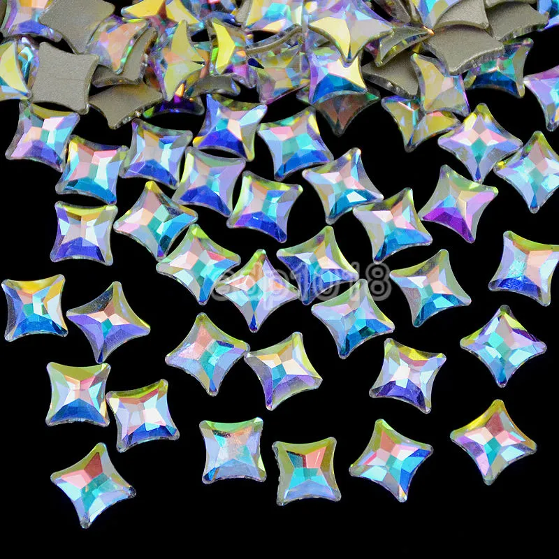 Top Czech AB Crystal Multi-Shape Rhinestone Flatbacks Nail Art Decoration