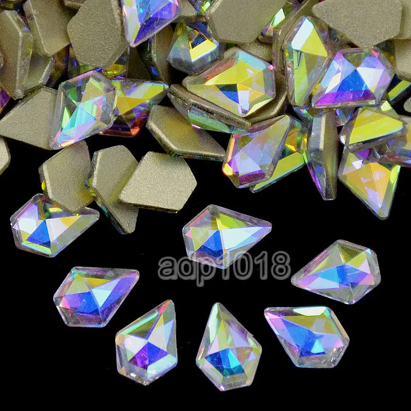Top Czech AB Crystal Multi-Shape Rhinestone Flatbacks Nail Art Decoration