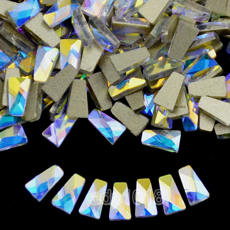 Top Czech AB Crystal Multi-Shape Rhinestone Flatbacks Nail Art Decoration